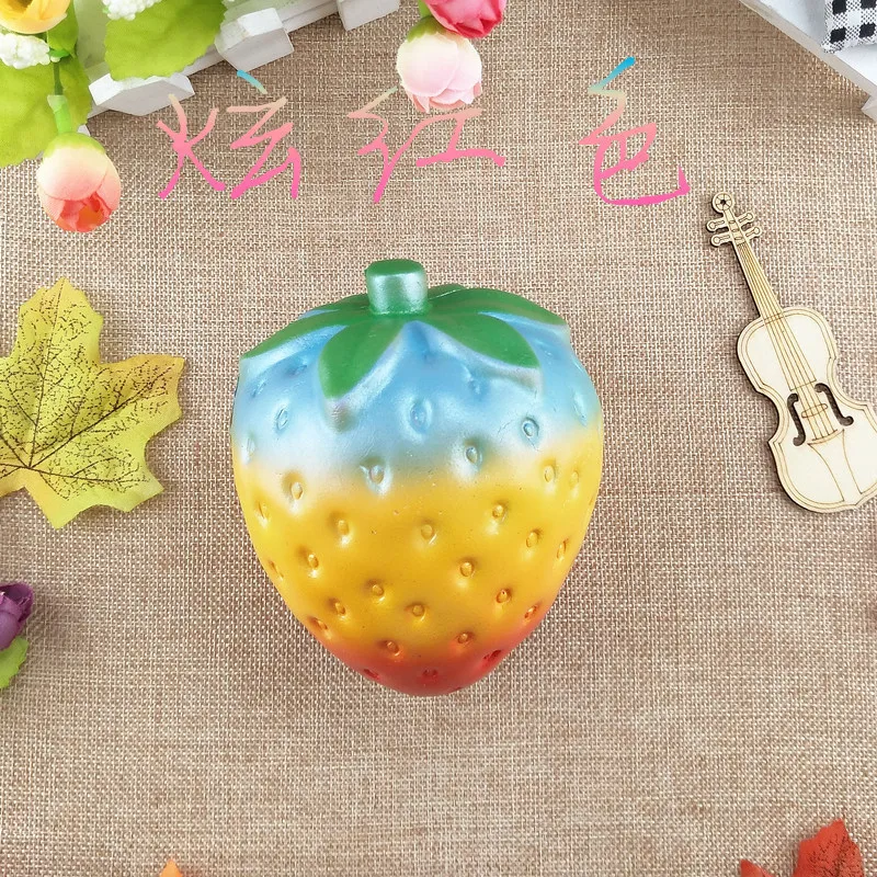 Медленный Пружинящий мягкий имитационный хлеб, фрукты, клубника, игрушечная игрушка