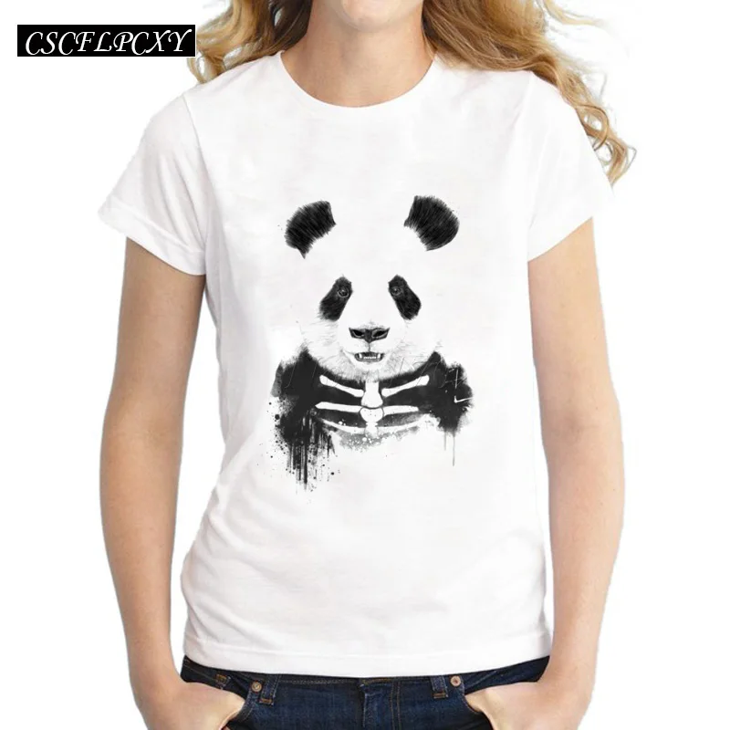Geek-style-Ghost-Monster-Face-Black-printed-women-t-shirt-short-sleeve-casual-lady-tops-Hard (1)