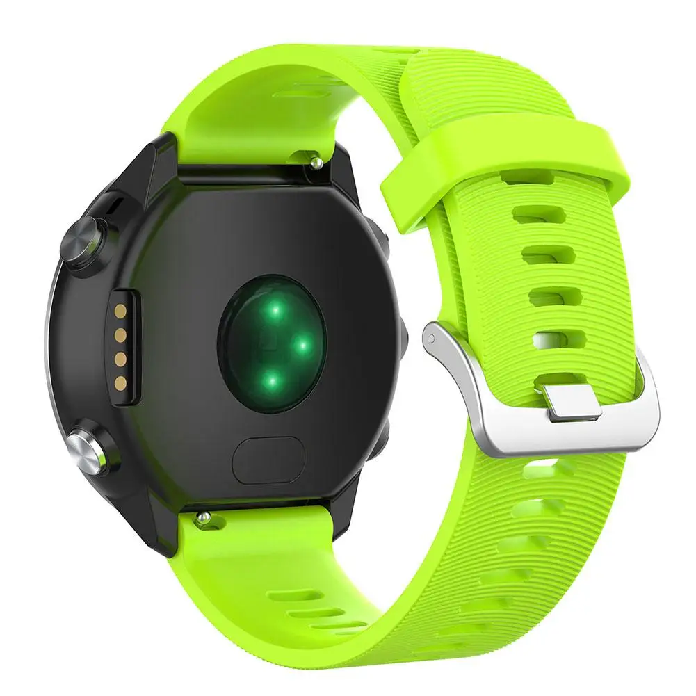 Light Green Высококачественный ремешок для часов мягкий силиконовый ремешок для Garmin Forerunner 645 945 935/Vivoactive 3 HR/Fenix 5/Quatix 5 - Цвет: Light Green