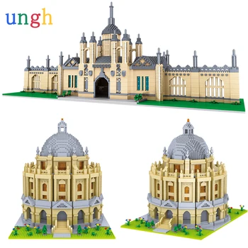 

4799Pcs+ World Famous Architecture Building Blocks Oxford University Cambridge Model Micro Bricks Educational Toys For Children