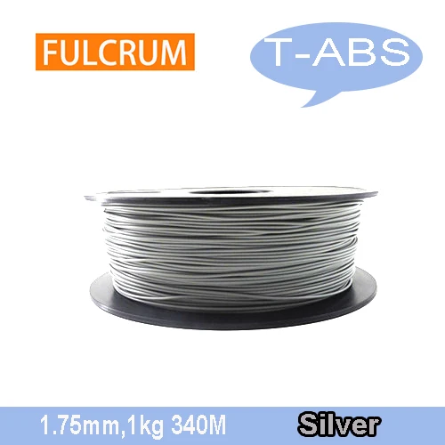 Новая улучшенная T-ABS(высокая прочность)! Светится в темноте ABS! Fulcrum Филамент 1,75 мм 3D принтер расходные материалы/ из России - Цвет: TABS silver