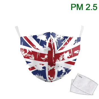 

Keep Fighting United Kingdom Flag Face Mask Kids Washable Fabric Mask PM 2.5 Protective Outdoor Mask Dust-Proof Mouth-Muffle