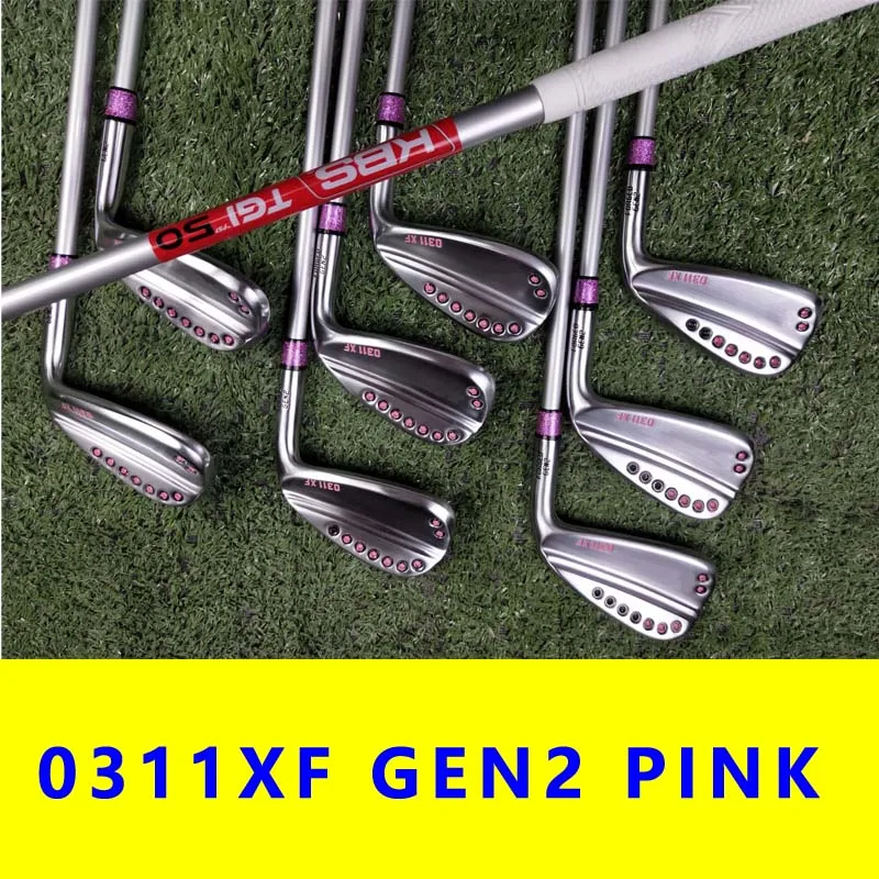 0311XF GEN2 розовый синий кованые Гольф железные клюшки для гольфа набор железа 3-9 Вт 8 шт. стальной графитовый Вал Драйвер фарватера Гибридный Клин клюшки