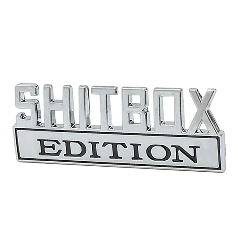 2 шт. SHITBOX эмблема EDITION хромированные значки Автомобильная наклейка Стикеры