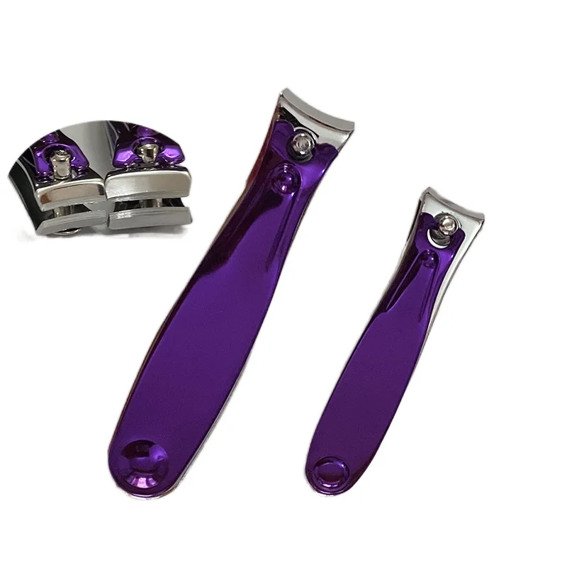LIZY Purple Nail Art Clipper Carbon Steel Pedicure Scissors Trimmer Nails Cuticle Clipper Manicure Edge Cutter Scissor Nail Tool