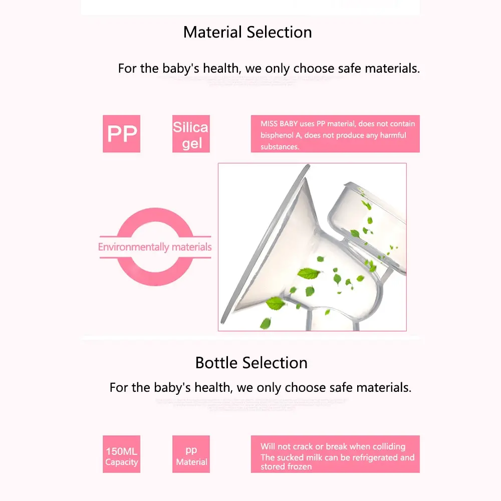 Oeak Maternal Automatic Milk Pumps Electric Breast Pump Natural Suction Enlarger Kit Breast Feeding Bottle USB Breast Pump