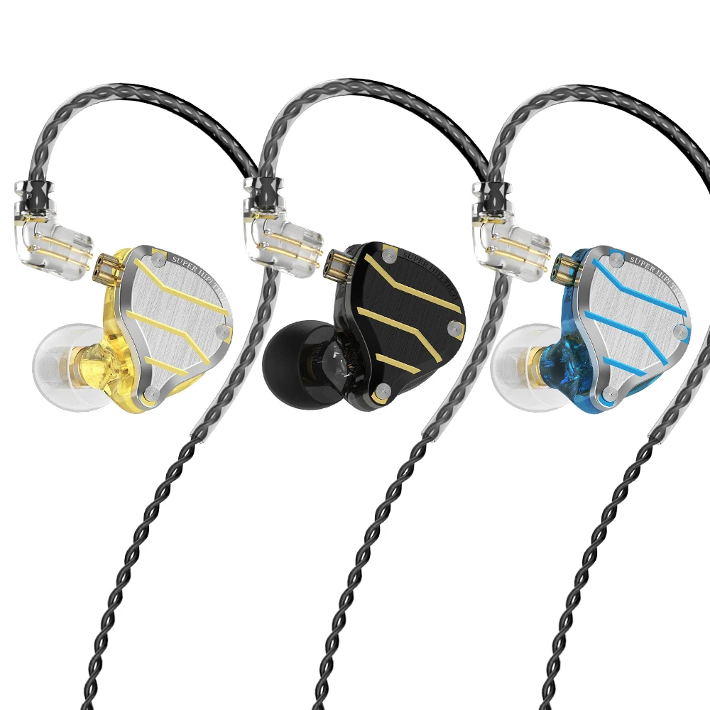 QKZ ZXN ZS10 Pro Noise Cancelling Earphones Headphones Sport in Ear Monitor Metal Headset