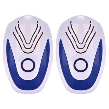 

2Pcs Ultrasonic Pest Repeller, Mouse Snake Mosquito Roach Repellent for Children and Pets' Safe EU Plugs