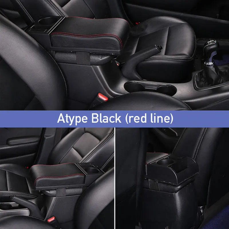 Car Armrest With Cup Holder Universal Pu Leather Storage Box Soft Elbow  Suppoty Cushion Multi-functional Movable Armrest For Car - Armrests -  AliExpress