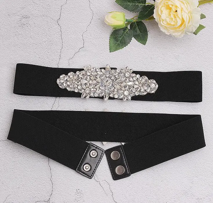Женские Подиумные модные blingbling Стразы с бисером широкие пояса женское платье Корсеты Пояс Ремни украшения широкий пояс R2420