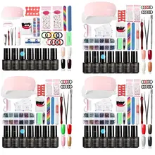 Маникюрный набор для маникюра, СВЕТОДИОДНЫЙ Набор для ногтей, лампа для ногтей, машинка для сверления ногтей, набор для маникюра, акриловый набор, инструменты для дизайна ногтей, набор для начинающих