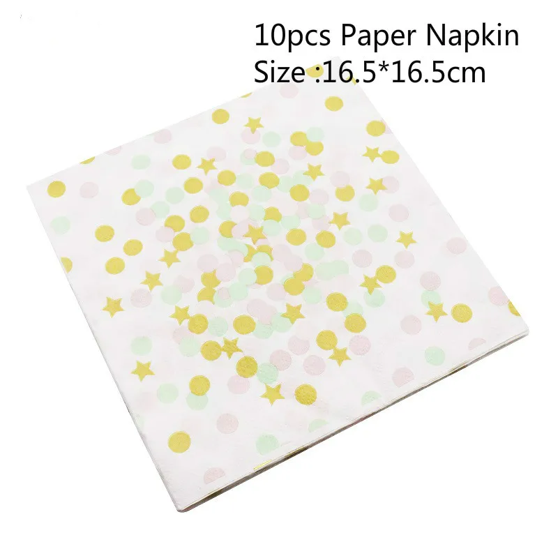 Gold PinK Napkin Детские вечерние салфетки на день рождения, розовые/синие, золотые, фольгированные, бумажные салфетки под чашки вечерние, сделай сам, украшение фламинго, Одноразовые столовые принадлежности - Цвет: Gold PinK Napkin