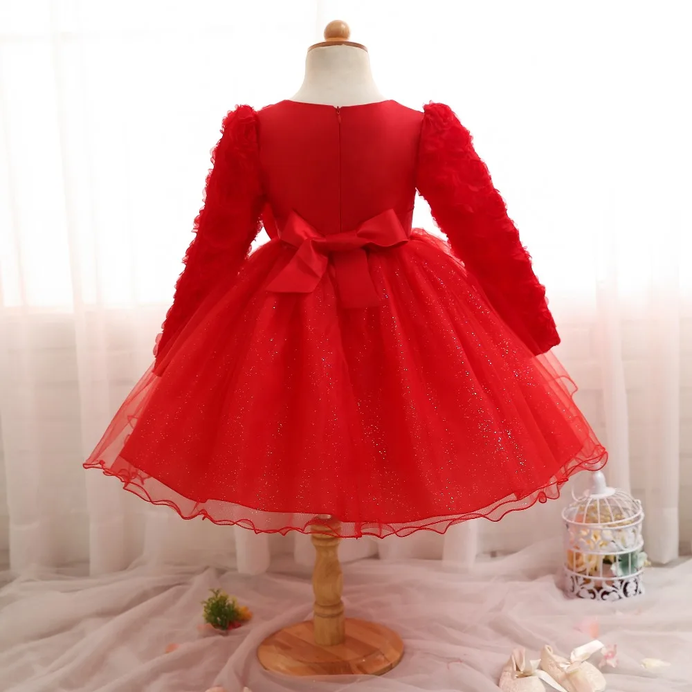 Розовое платье для малышей; платье на крестины для первого дня рождения; одежда для малышей; бальное платье для малышей; vestido infantil