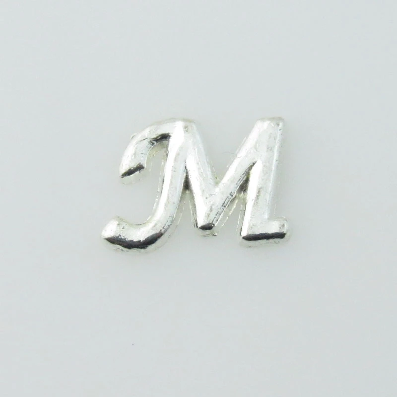 Silver Letter Floaing Charms Alphabet M fit Floating Living Memory Locket Drop Shipping | Украшения и аксессуары