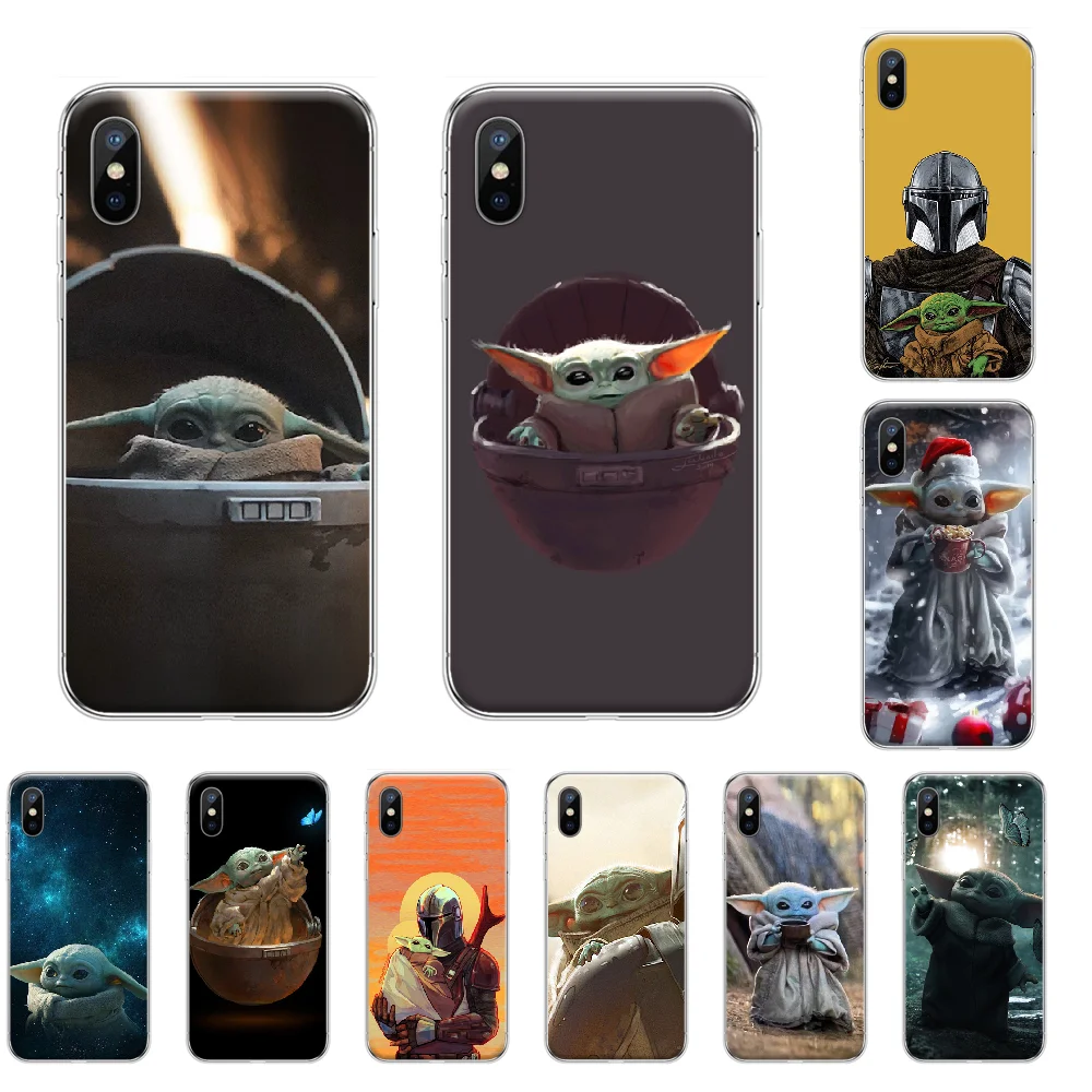BABY YODA Mandalorian Cover Black Soft Shell Phone Case For iphone 4 4s 5 5S SE 5C 6 6S 7 8 plus X XS XR 11 PRO MAX | Мобильные