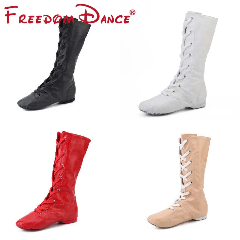 2022 New Genuine Leather Sports Dance Feature High Boots For Women Jazz