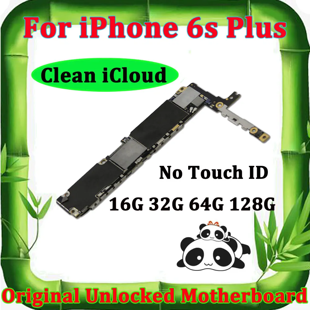 Motherboard for iPhone 6s Plus 6SP 16G 32G 64G 128G No Touch ID Unlock Logic Board Full Chips Unlocked Mainboard Clean iCloud