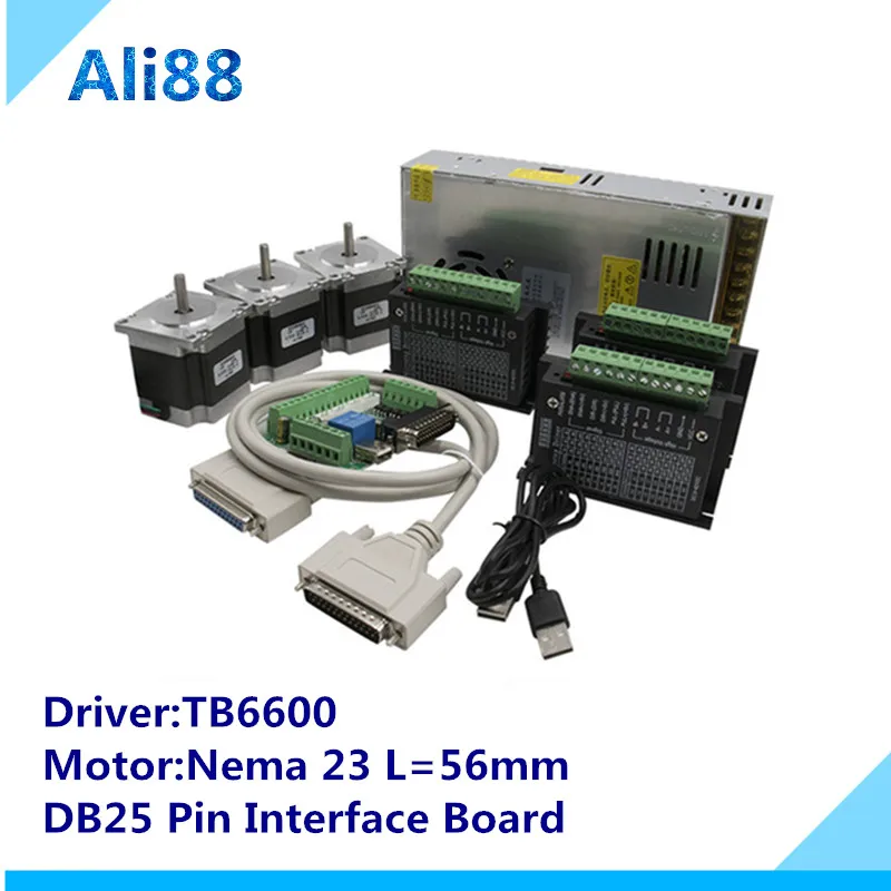 6 компл. линейные направляющие с шаговый двигатель: SBR16 300/1200/1200 мм+ SFU1605 шариковый винт+ 1.5KW с водяным охлаждением шпинделя+ nema23 ЧПУ patrs