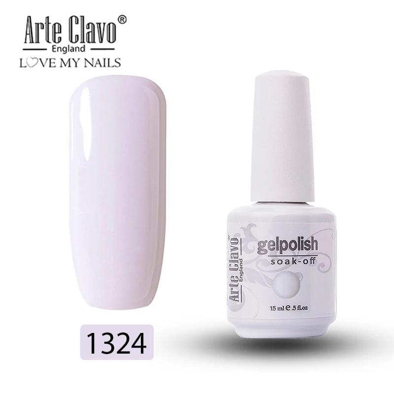 1324 Arte Clavo 15ml New Color Gel Nail Polish UV Glitter Nail Gellak Matt Top Base Soak Off Nail Art Design Lacquer Nail Gel Varnish - Цвет: 1324