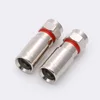 20pcs/lot Copper RG6/RG59 Weatherproof F Compression Connector RF COAXIAL Wire Connector Free soldering Adapter Red/Blue colors ► Photo 3/6