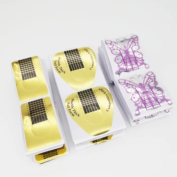 

Paper French Nail Forms Fingernails Extension Nail Tips Builder Sticker Self-Adhesive UV Gel Polish Guide Mold Decal Salon Tools