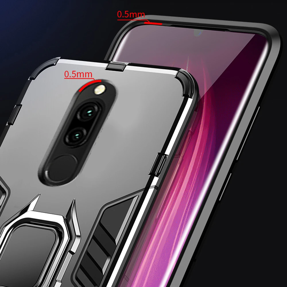 Чехол для Xiaomi Redmi 8, чехол, металлическое кольцо, держатель, бампер, магнитный противоударный чехол для телефона, на Xiaomi Redmi8 8 8A Funda