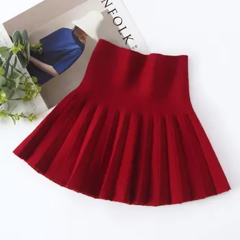 

Fashion Princess Clothing Girls High Waist Solid Pleated Skirt Girl Winter Autumn School Teenage Skirts Faldas 2020