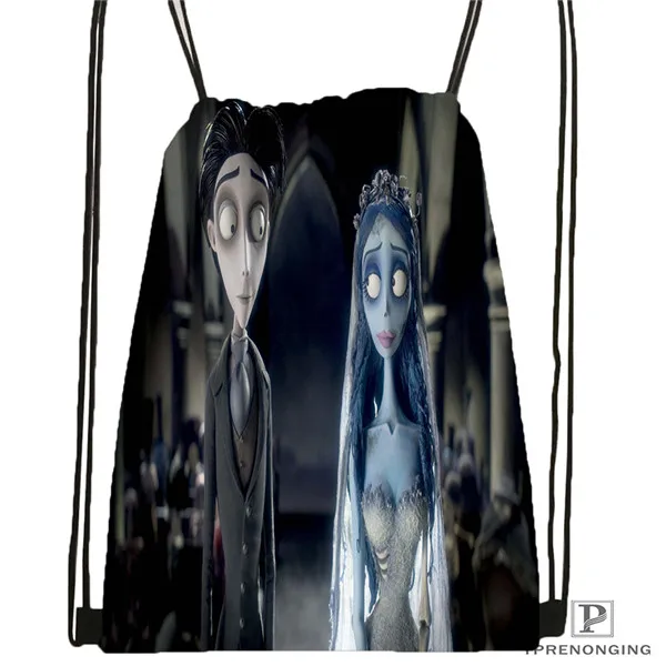Drawstring Backpack Пользовательские Кошмар перед Рождеством походная сумка на шнурке милый рюкзак для детей(черная спина) 31x40 см#180531-01-47 - Цвет: Drawstring Backpack