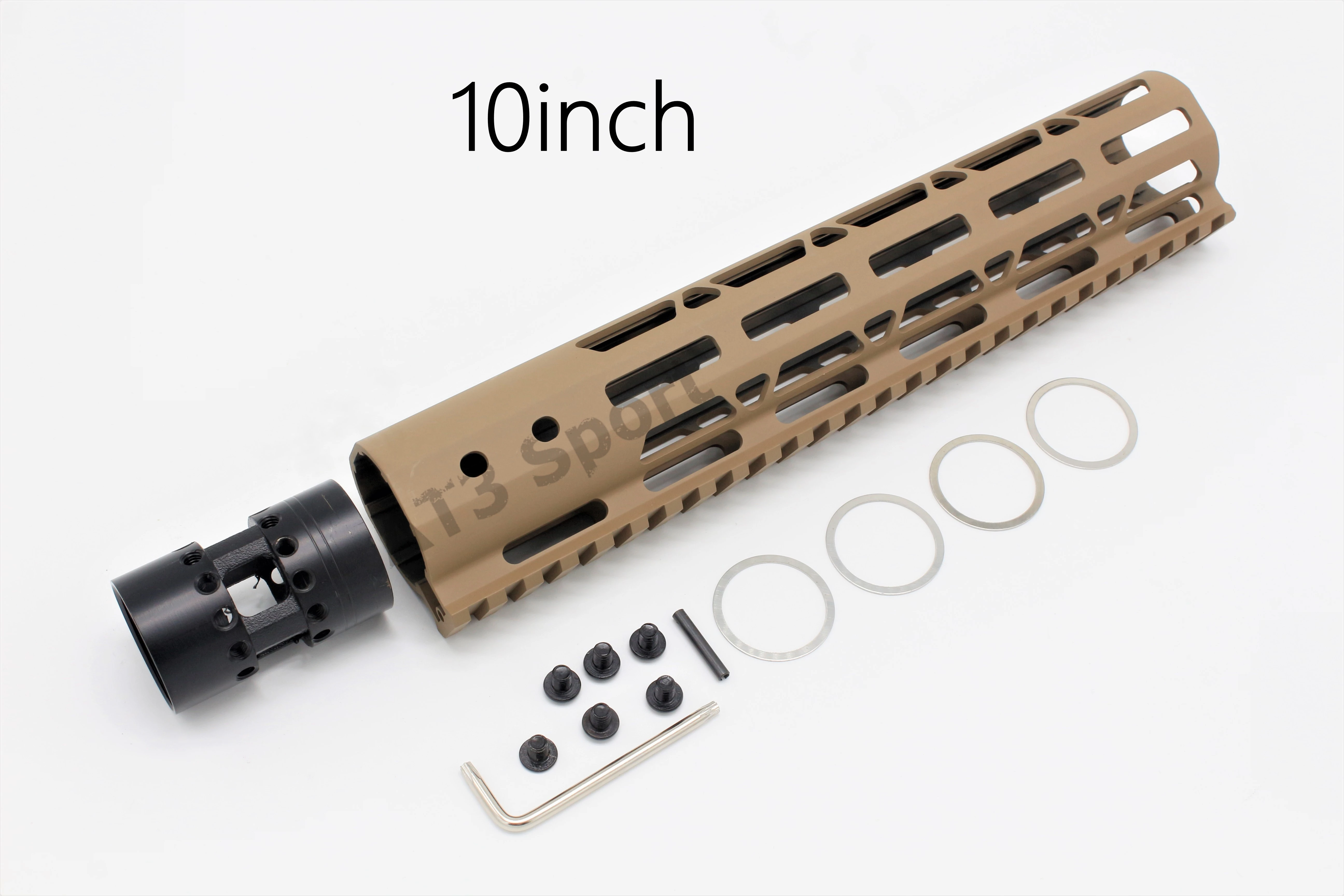 Светло-коричневый AR-15 M4 M-LOK MLOK 10/12/15''inch тонкий Поплавковый M-LOK прицел крепление с Алюминий или Сталь гайка
