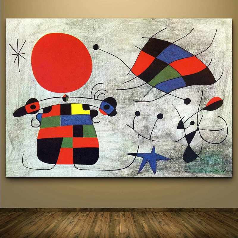 

Canvas Pictures Wall Art HD Prints Home Decoration Spanish Joan Miro Paintings Nordic Creative Poster Modular For Children Room