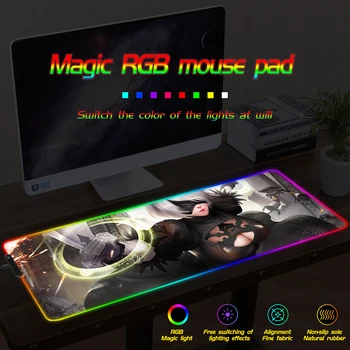 

NieR:Automata Large Gaming Mouse Pad Gamer Mousepad RGB Mouse Pad XXL Computer Mat LED Backlit Mat Mause Carpet Desk Mat
