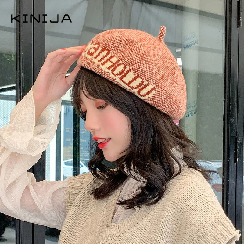 Осенне зимний шерстяной берет женский Британский стиль ретро французский дизайн