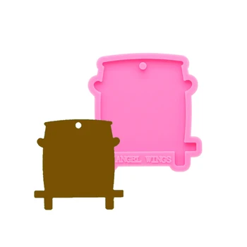 

Shiny keychains drum Silicone Molds DIY Jewelry keychain mould Epoxy Resin Mold Custom DY0139