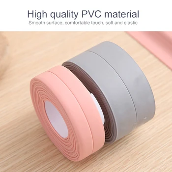 Bathroom Shower Sink Bath Sealing Strip Tape White PVC Self adhesive Waterproof Mold Proof Adhesive Tape Kitchen