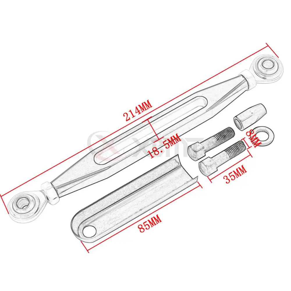 Details about   Cross Harley Gear Shift Linkage Aluminum in 230mm levers Dyna 883 chrome CNC