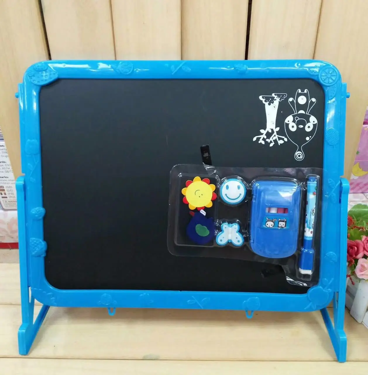 

South Korea Educational Magnetic Children with Stand Blackboard Whiteboard Kindergarten Graffiti Drawing Board Mini Double-Sided