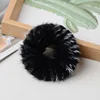Hair Band 100% Real Genuine Mink Hair Rope Vintage Elastic Headdress Hair Band Scrunchie Rope Ponytail Tail Stripe Wrist Band 4