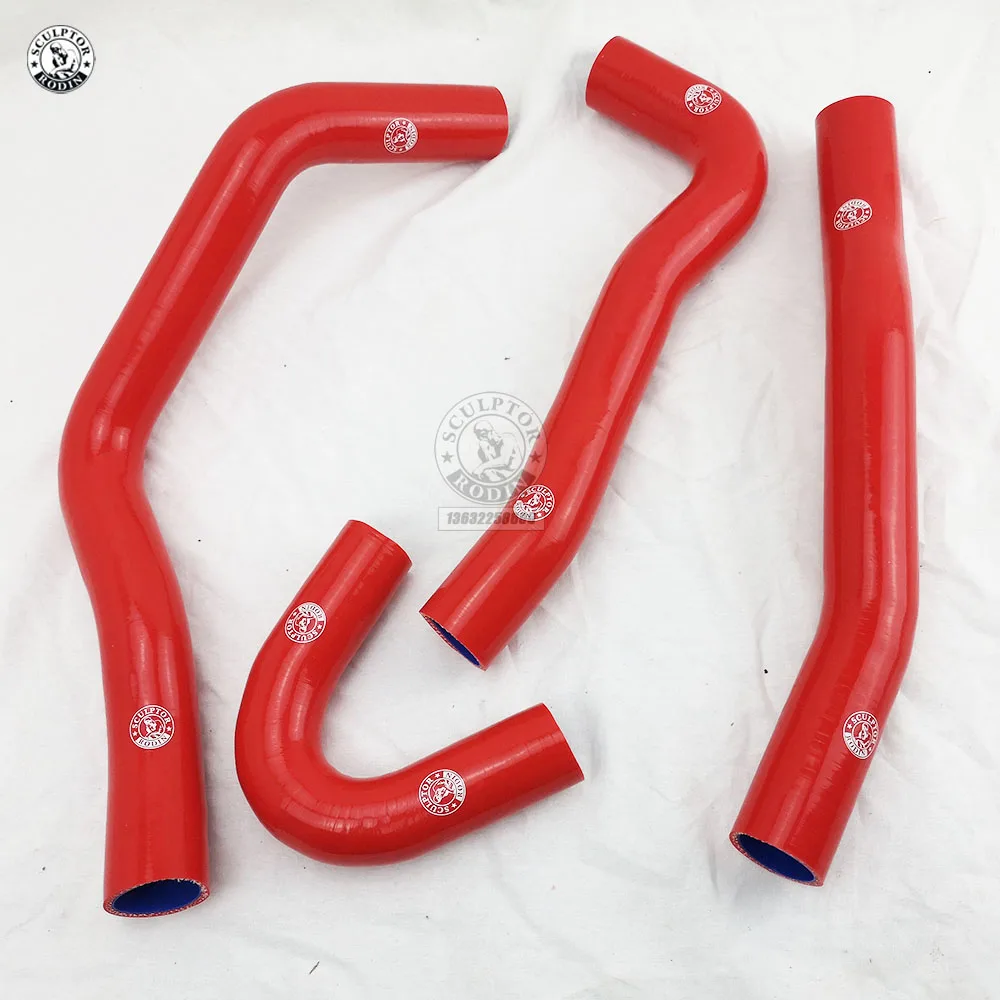 K8-208 RED Комплект силиконовых шлангов радиатора для Mitsubishi Evolution EVO 10/X 4B11T CZ4A CT9A(4 шт.) красный/синий/черный - Цвет: K8-208 RED