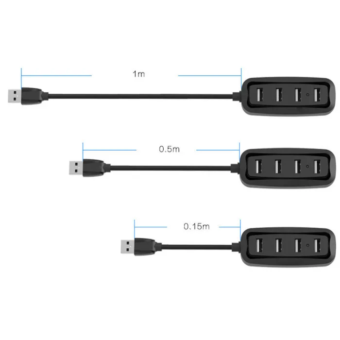 Usb-хаб 4 порта адаптер сплиттер Портативный высокоскоростной для ноутбука мобильный телефон клавиатура DQ-Drop