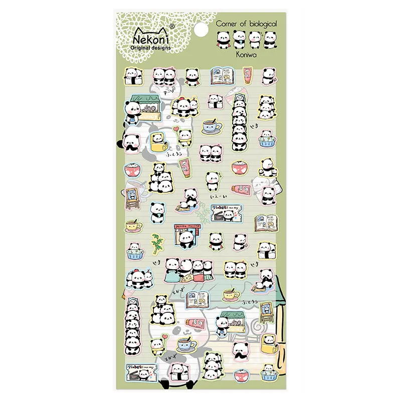 Cute Animal Cat Dog Bear Stickers Junk Journal Cutting Dies Transparent Stickers Handiwork Material DIY Scrapbook Supplies
