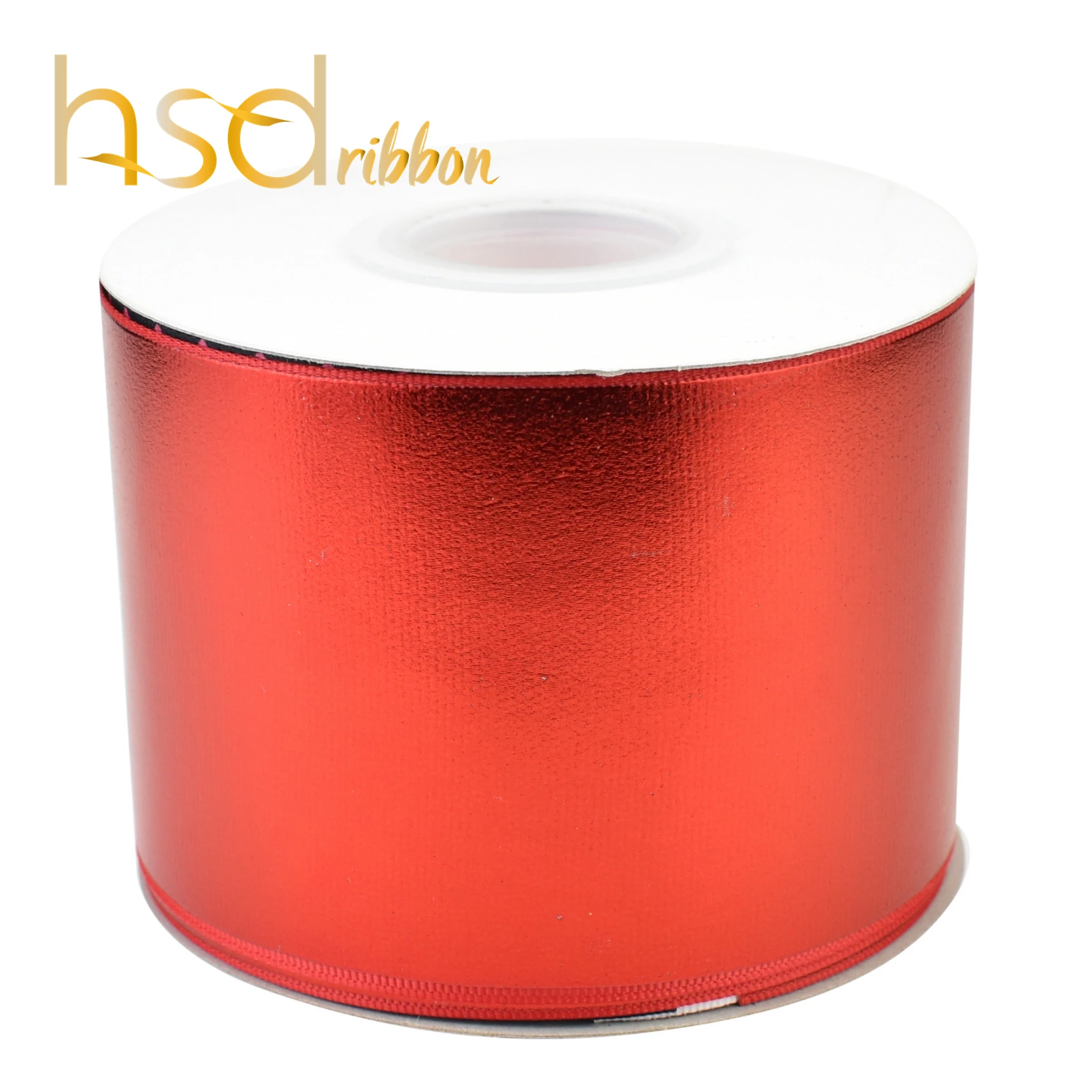 Hsdribbon 75 мм 3 дюйма Soild красная Золотая фольга grosgrain лента