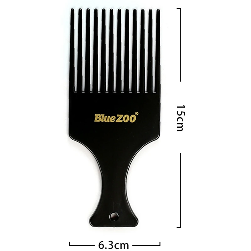 BlueZOO Men Vintage Wide Teeth Oil Head Back Aircraft Comb Hair Styling Tool