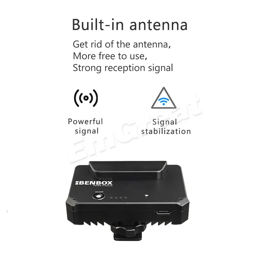 INKEE Benbox Video Transmitter W HDMI Built-in Cold Shoe 2.4G//5G WiFi Wireless Live Transmission to 4 Devices 1080p WiFi HDMI 300ft//100m Range Supports Android//iOS//Windows//Mac Incredibly Low Latency