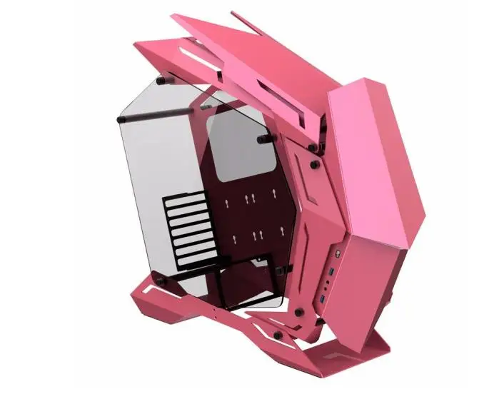 pink JONSBO MOD-3 розовый чехол для компьютера(поддержка XL-ATX материнской платы/360 водяное охлаждение/5 В ARGB mecha светильник эффект/6 Положение вентилятора - Цвет: pink