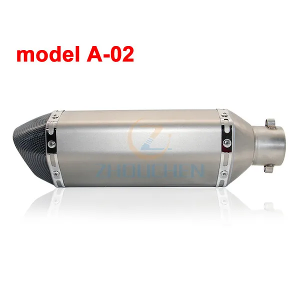 Универсальный мотоциклетный выхлоп для Akrapovic модифицированный Кроссовый глушитель для FZ6 CBR250 CB600 MT07 ATV Dirt Pit dot мини-велосипед