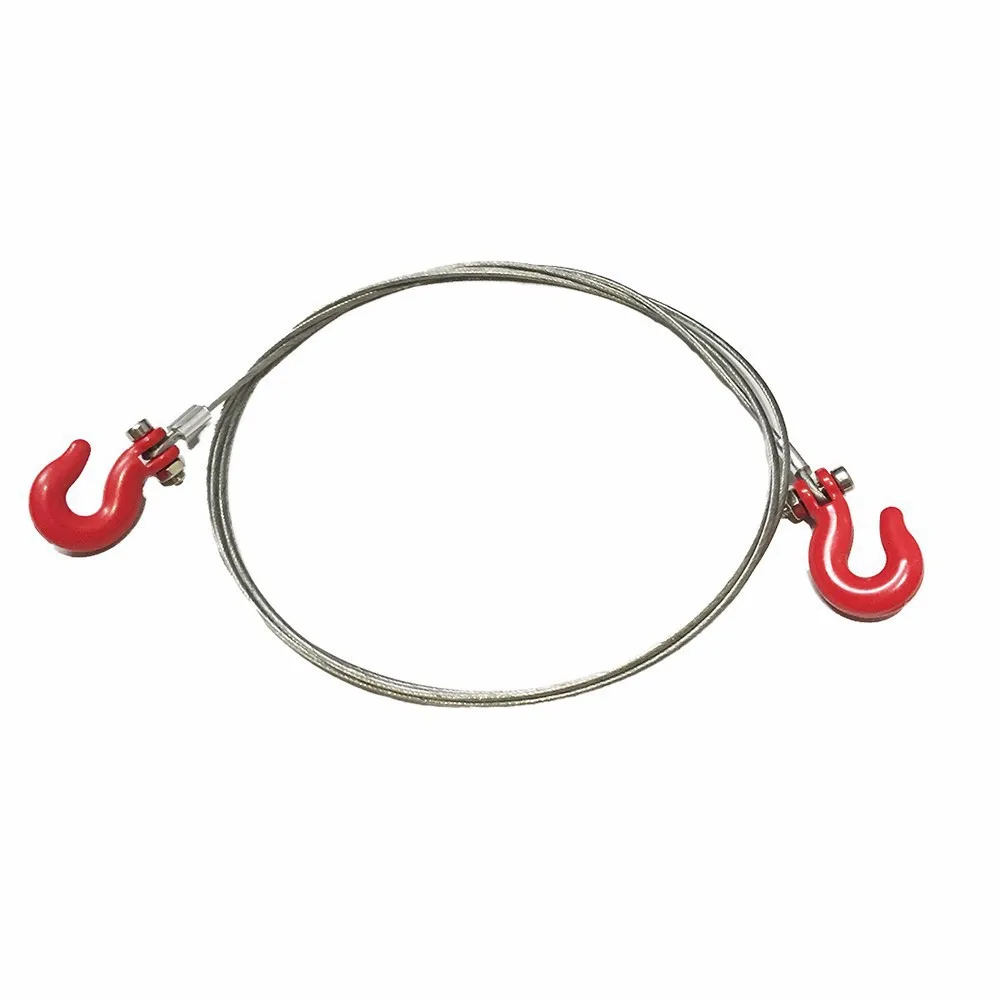 

1:10 Climbing Car Trailer Model Steel Wire Rope Model SCX10 CC01 D90 Ghost Trailer Hook Drawbar