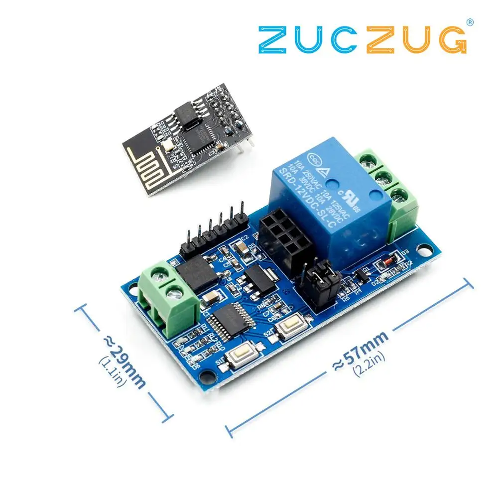 5V 5V ESP8266 ESP-01 2 wifi реле канала модуль 2-канальный релейный модуль для IOT умный дом с помощью приложения на телефоне контроллер(с ESP8266 - Цвет: 5V