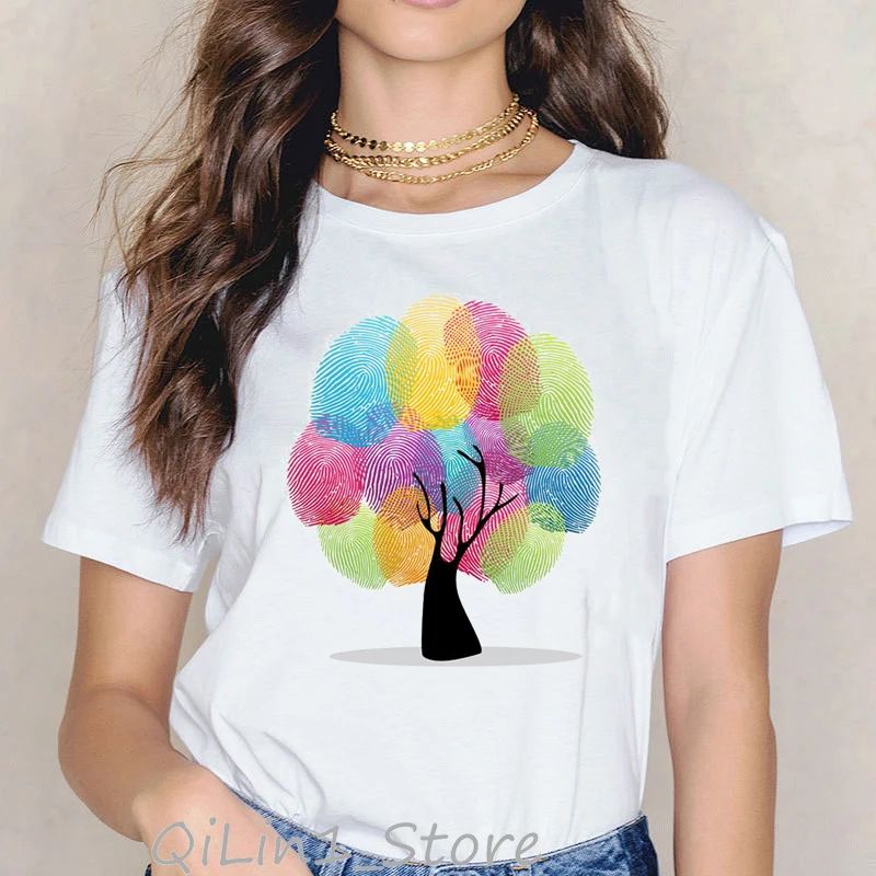 Женская одежда 2019 новинка футболка милая Акварельная Футболка с принтом
