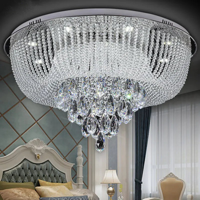 

New round living room lamp LED crystal ceiling lamp curtain lamp bedroom dining room lamp