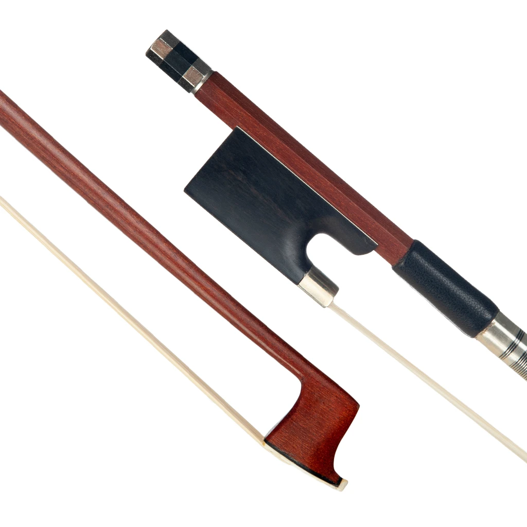 

New Set 4/4 Violin Bow Brazilian Wood Around The Silver line Ebony Frog Good Balance For 4/4 Violin Bow